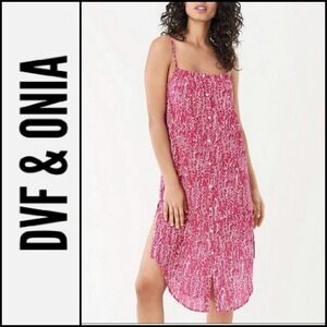NEW! DVF & ONIA Flora Buttondown Tank Dress Small.